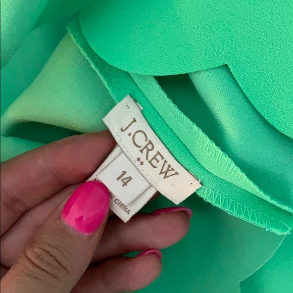 J crew Lime Green Scallop Dress - Picture 3 of 3